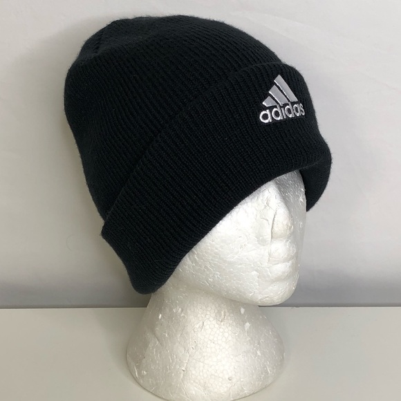 OS Adidas Embroidered Logo Cuff Dual Lined Beanie - Picture 2 of 3